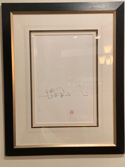 Rare John Lennon "EXILE" Limited Edition Lithograph #114/300 Signed by Yoko Ono Framed