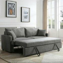 Rebecca Grey Sofa with Pull-Out Bed, 

