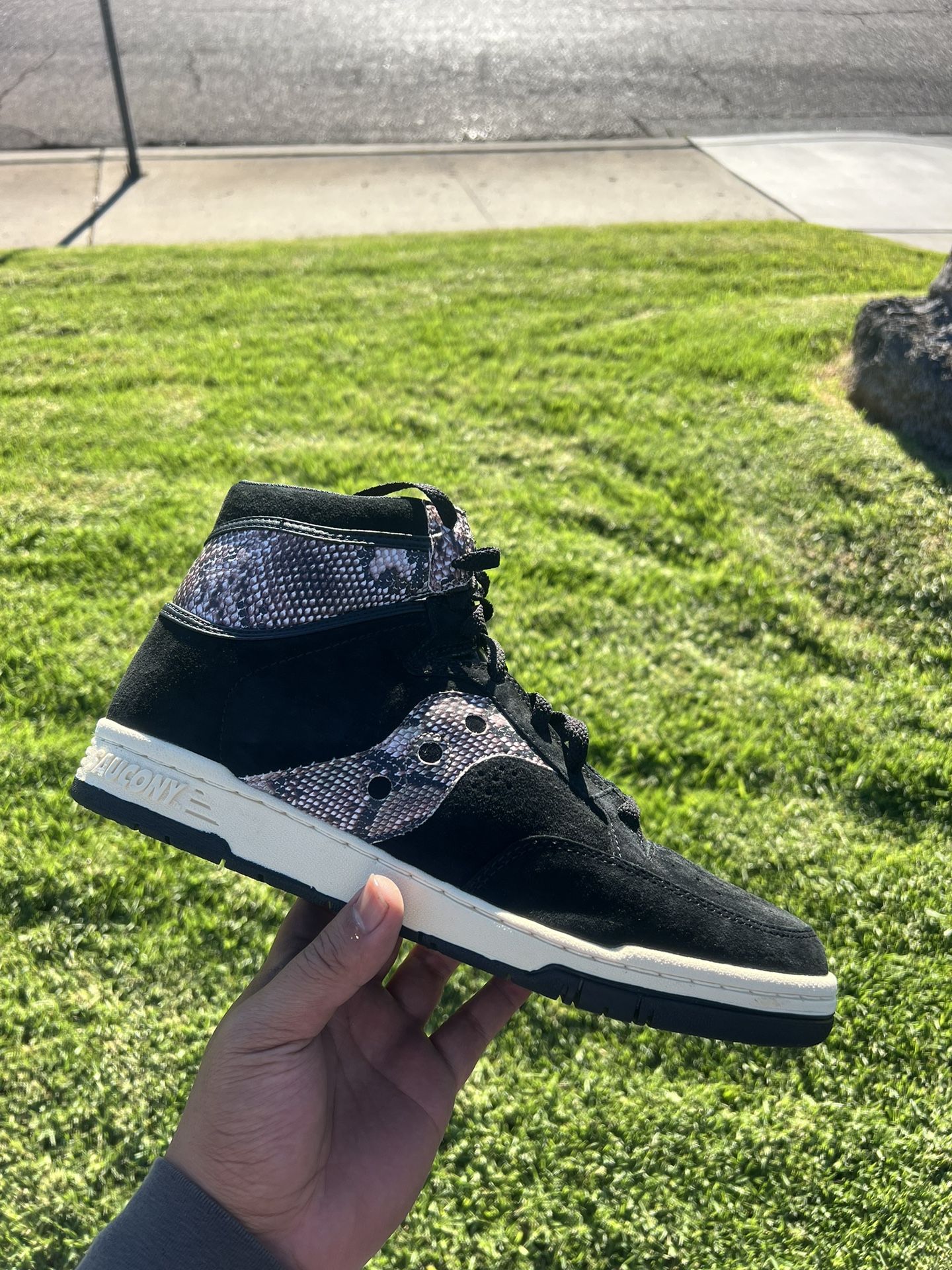 Saucony x Packer Hangtime Collab Sz 13 Brand New Brown/black Snakeskin