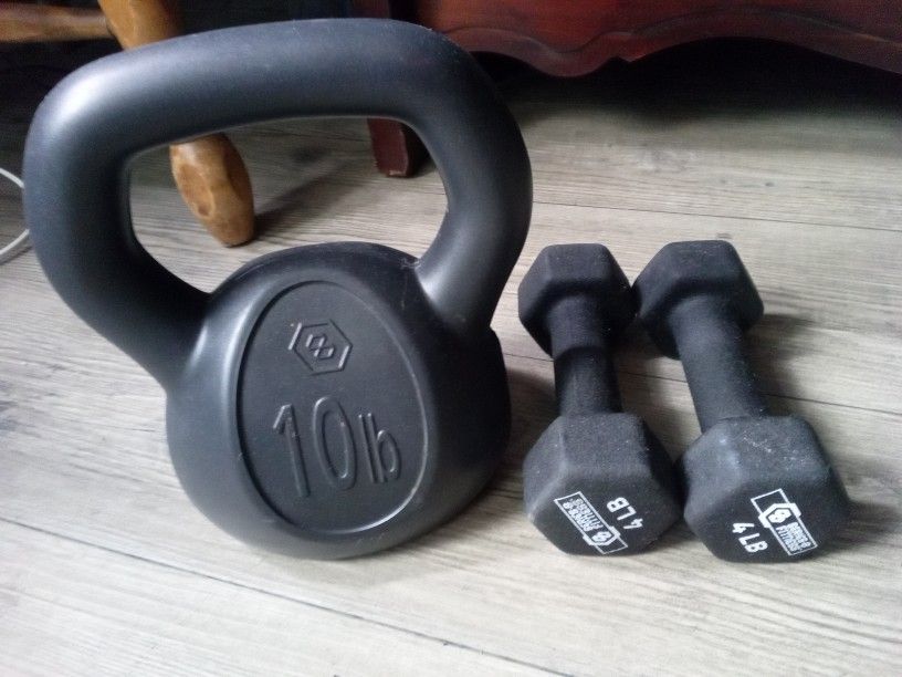 Kettlebell And Set Of Dumbbells