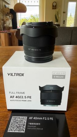 VILTROX AF 40mm f2.5 FE Full Frame Lens for Sony E mount