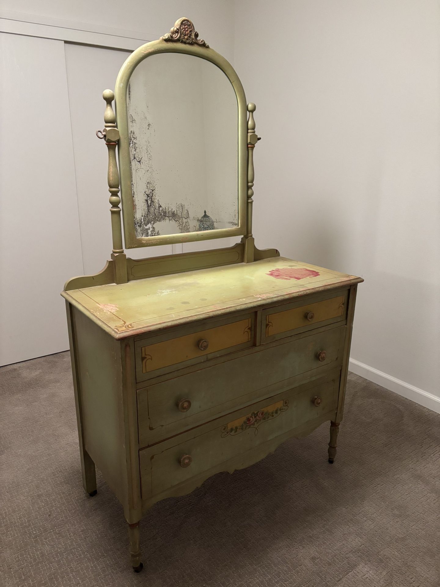 Antique Dresser With Mirror
