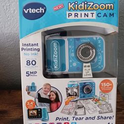 Brand-New VTech Kidizoom PrintCam Blue 5MP Instant Print Camera 4 Pieces📷 