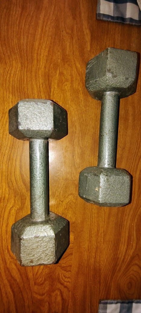 2 10lb Dumbbells Cast Iron