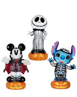 Disney Mickey, Jack, and Stitch Halloween spinning glitter lantern