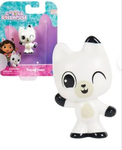 Gabby's Dollhouse Pandy Paws Cat Vinyl Toy Mini Figure White Kitten Figurine 2".