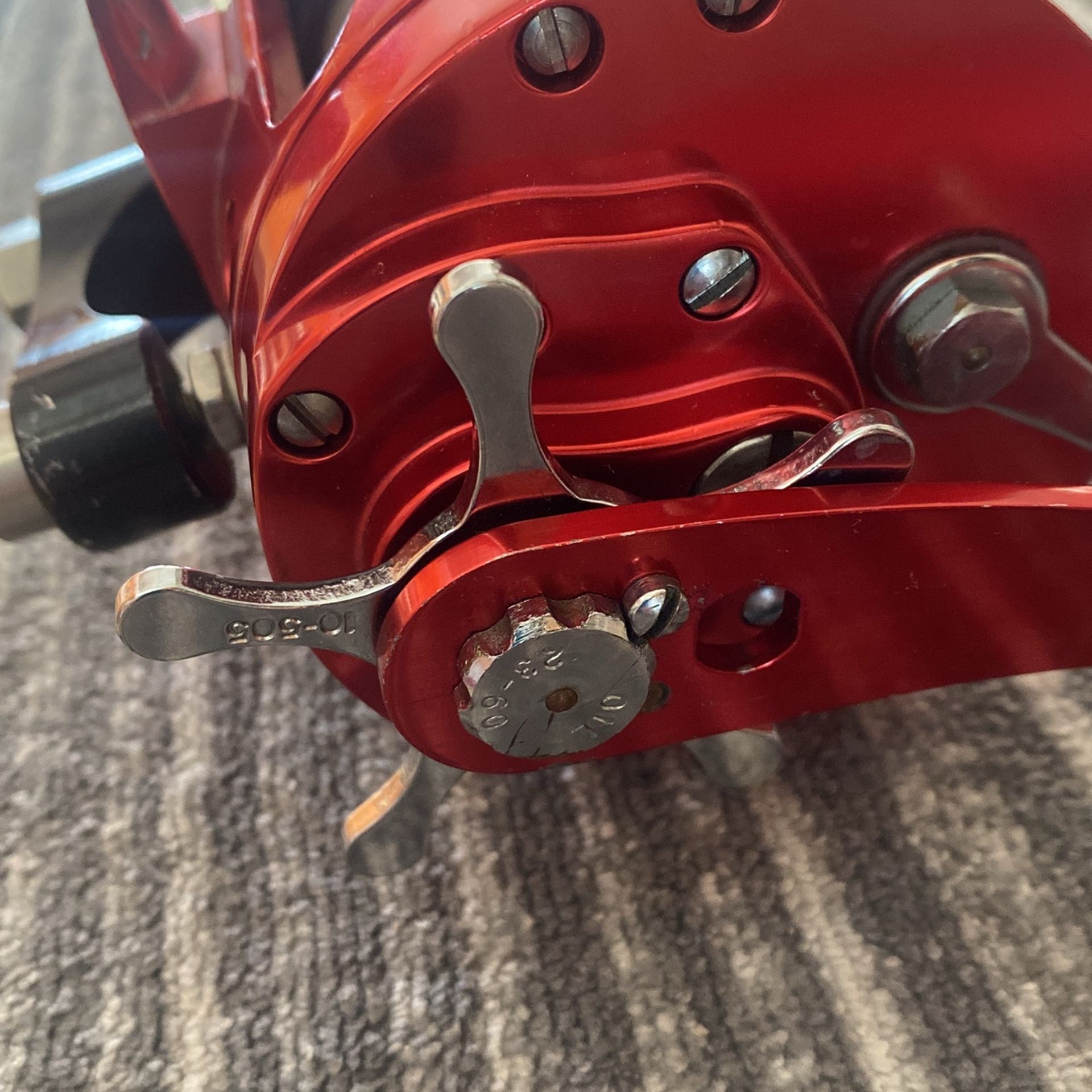 Vintage Accuplates Accurate 4/0 Accuframe Fishing Reel Red with