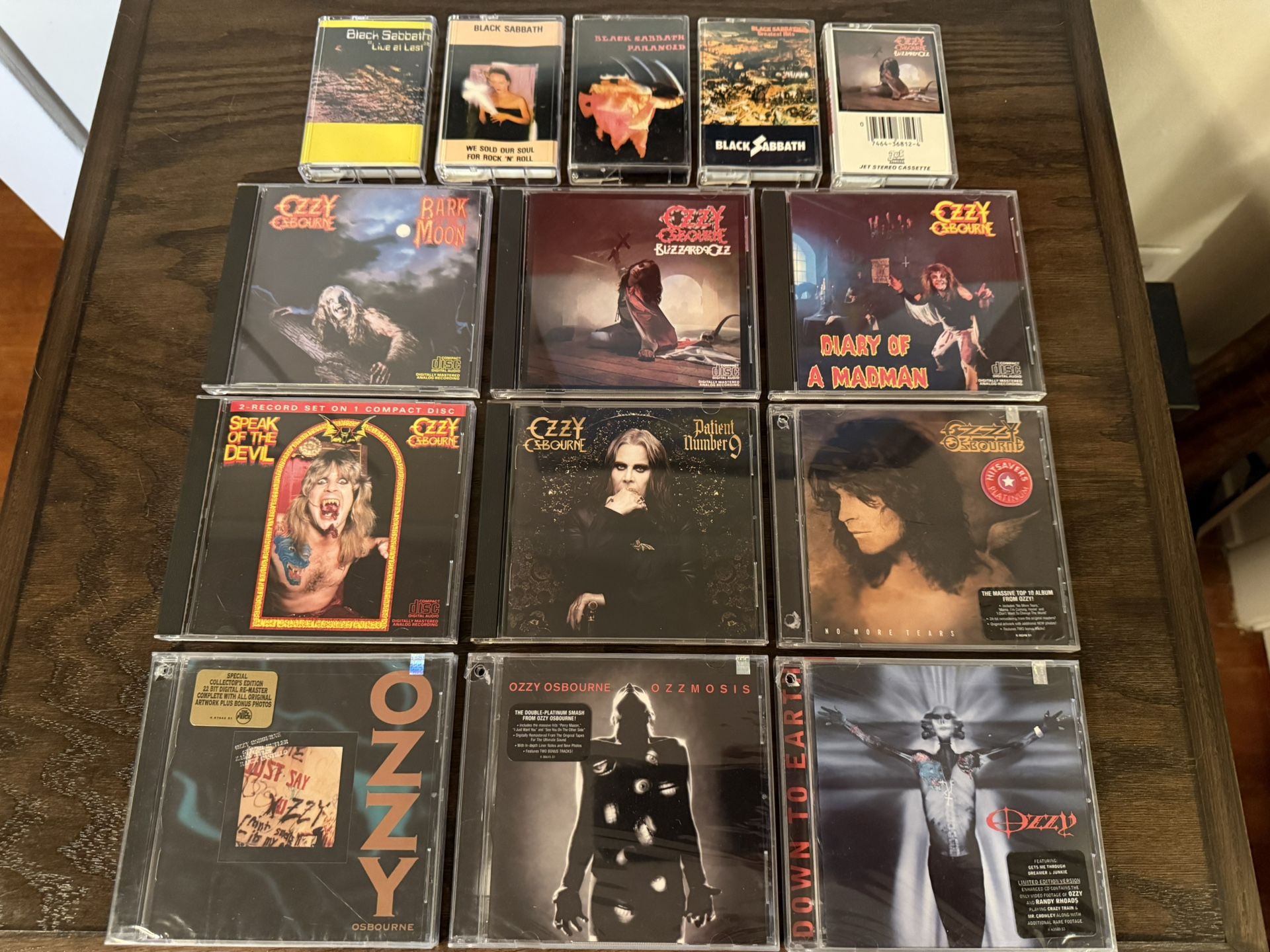 Ozzy Osborne Black Sabbath Cds And Tapes Excellent Condition