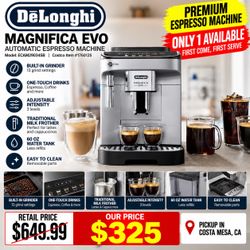 De’Longhi Magnifica Evo Automatic Espresso Machine – $325