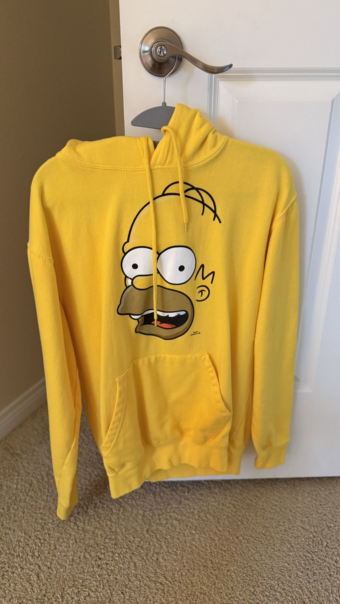 Homer Simpson Hoodie – Bright Yellow, Unisex