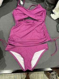 Cupshe Maternity Bathing Suit, Two Piece, Size M