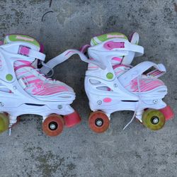 Kids Adjustable Size 1-4 Roller Skates