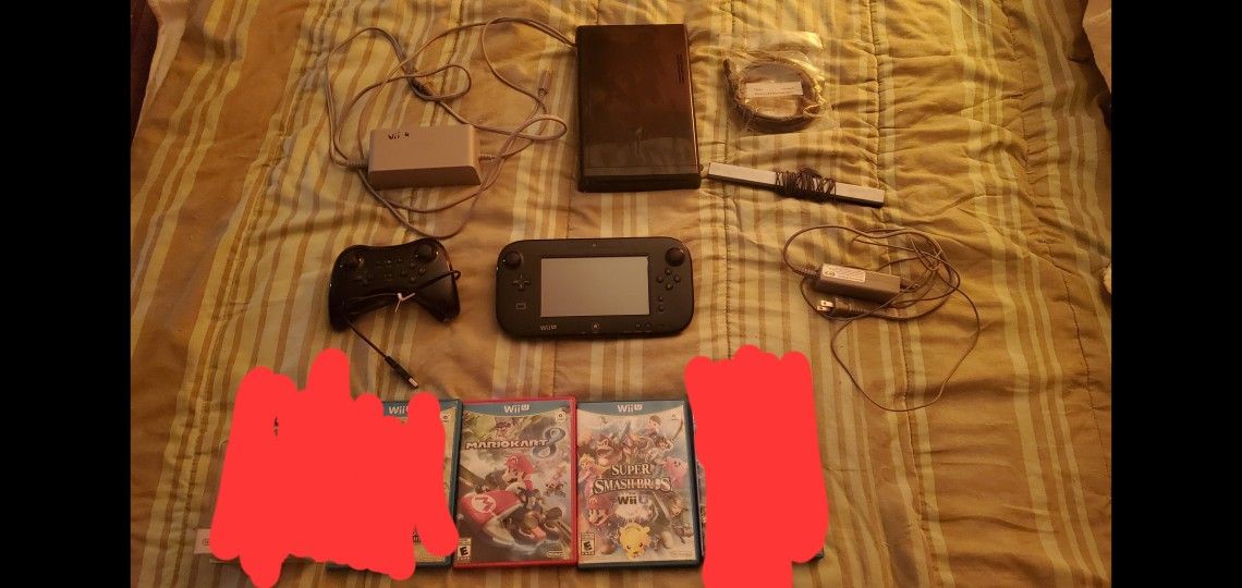 Wii U + Games, Accessories.