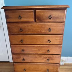 Solid Wood Tall Dresser – Classic Look, Great Storage – $65 OBO