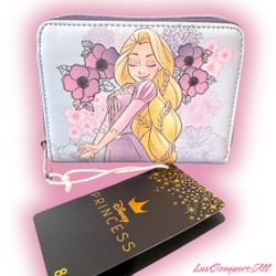 Loungefly Disney Tangled Princess Rapunzel Floral Mini Zipper Wallet