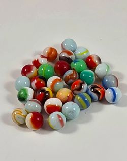 30 Vintage Glass Marbles