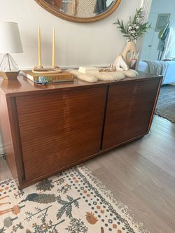 Mid-Century Modern Walnut Dresser (w/ Wheels)