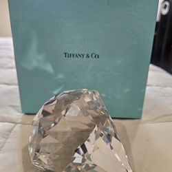 Tiffany & Co. (Signed/Engraved) Crystal Diamond Paper Weight