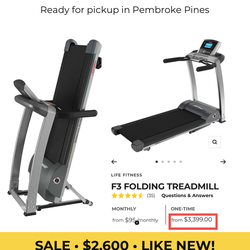 Life Fitness F3 Folding Treadmill