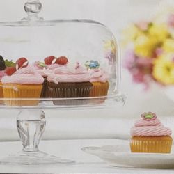 Pastelera Con Tapa De Campana De Crystal 