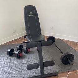 Yes4All Weight Plates, Dumbbells, Connector Bar, Curl bar, Utility Bench, Weight rack, Gym Mat