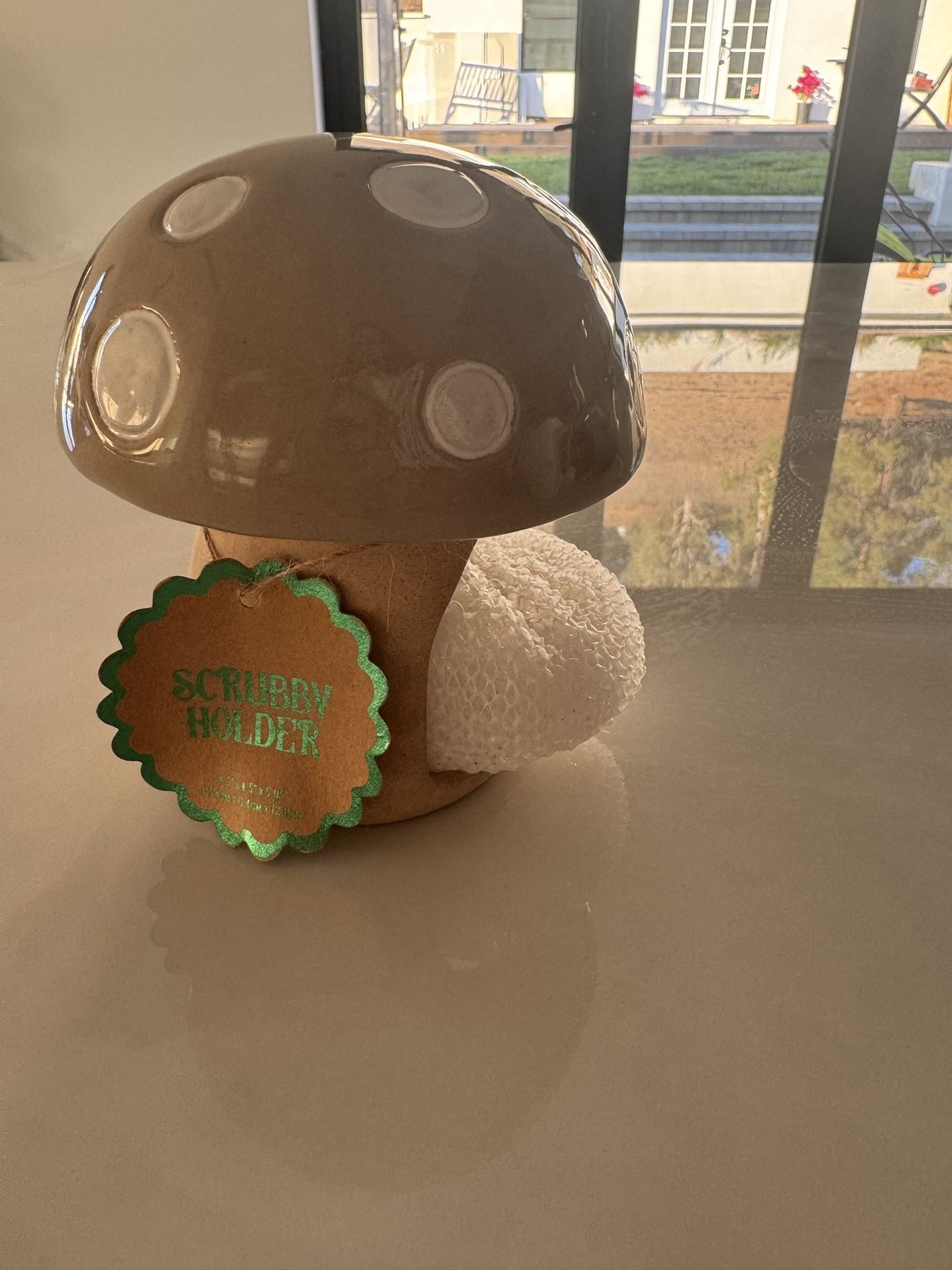 Mushroom Scrubby Holder