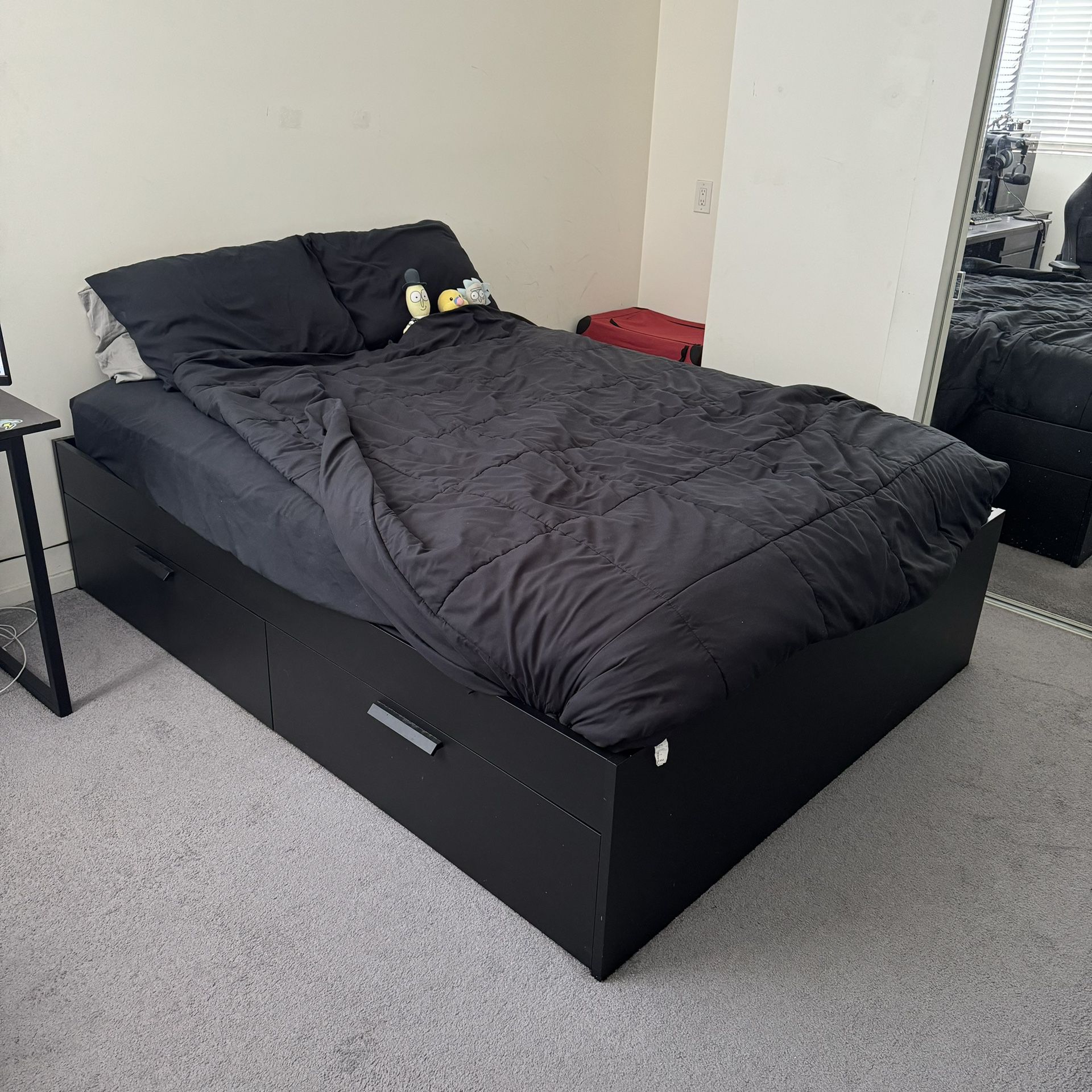 Queen Bed Frame W/ Storage (Bed Frame Only)