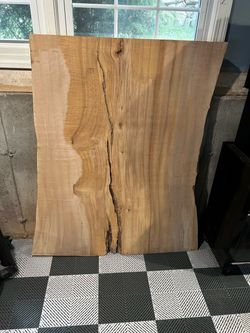 Live Edge Wood Slab with Natural Crack