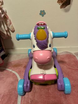 Unicorn can turn into a rocker and into wheels to move around