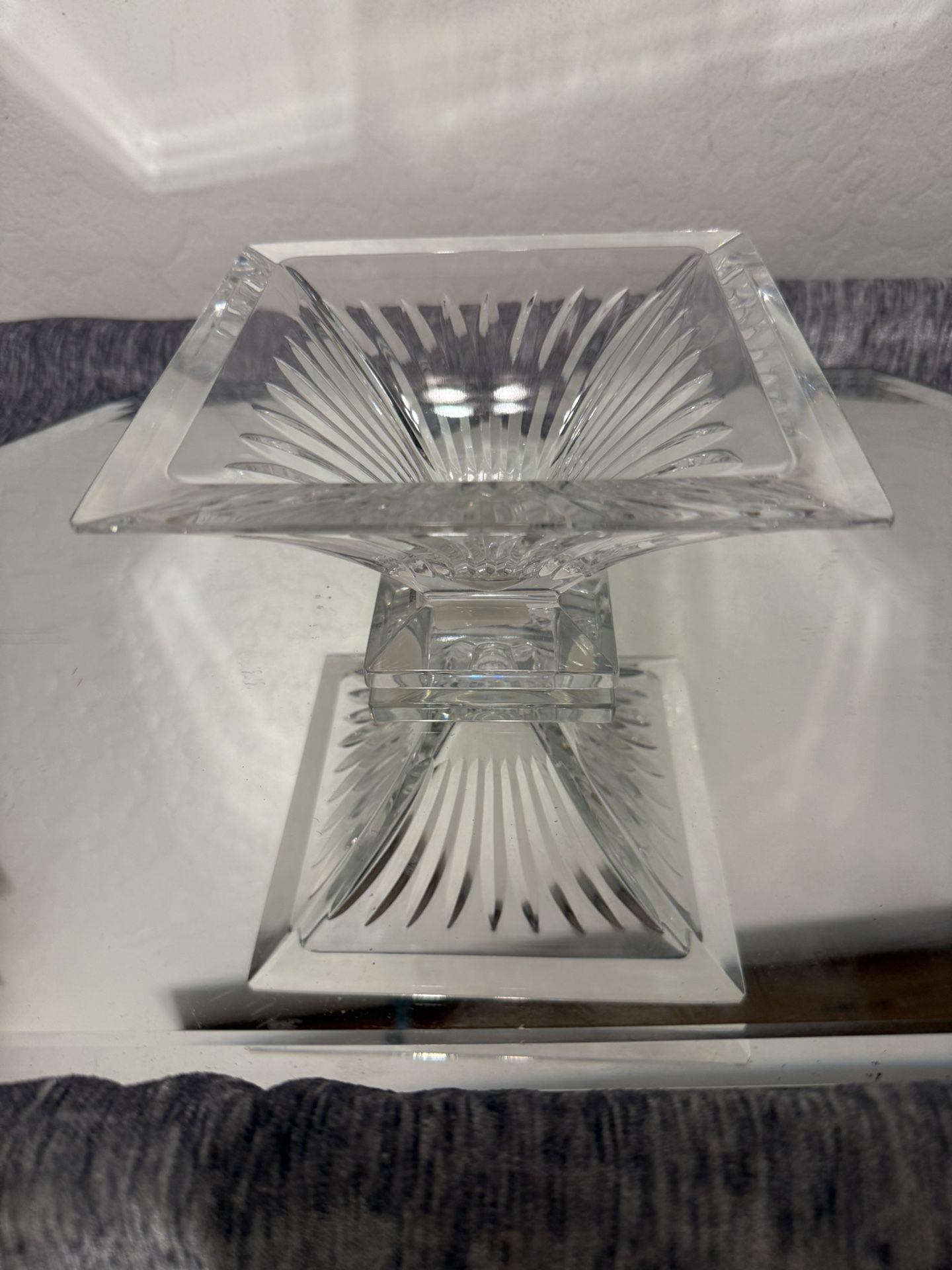 Waterforld Cut Crystal Square Dish