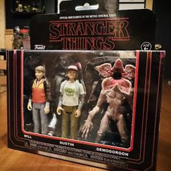 Funko Action Figure: Stranger Things 3 Pack - Pack 2, Will, Dustin, and Demogorgon Collectible