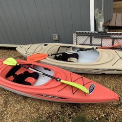 Two Kayaks With Paddles - Excellent Condition