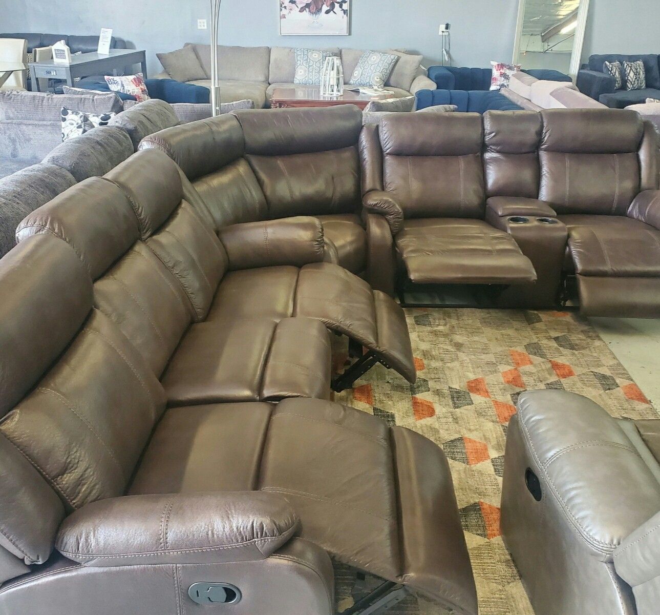 Large Recliner Sectional Sofa