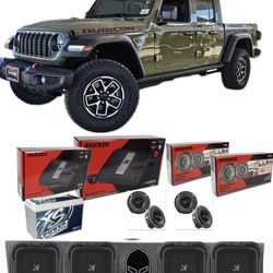 JEEP GLADIATOR FULL BASS AND VOICE PACKAGE KICKER AUDIO INSTALLED