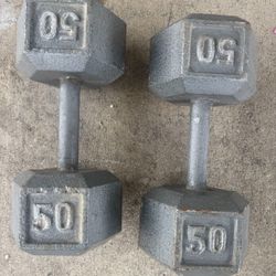 50lb Pound Dumbbells 