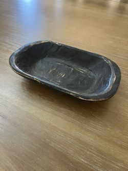 Black Wooden Rustic Tray