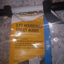 Cobra 3 ft Household Toliet Auger