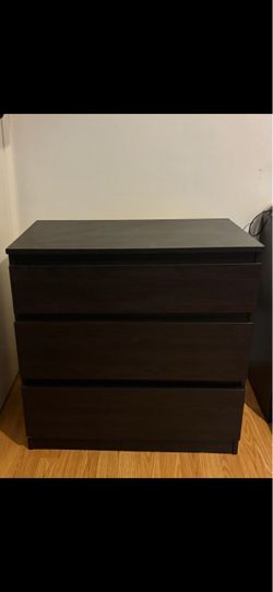 IKEA 3-Drawer Dresser in black