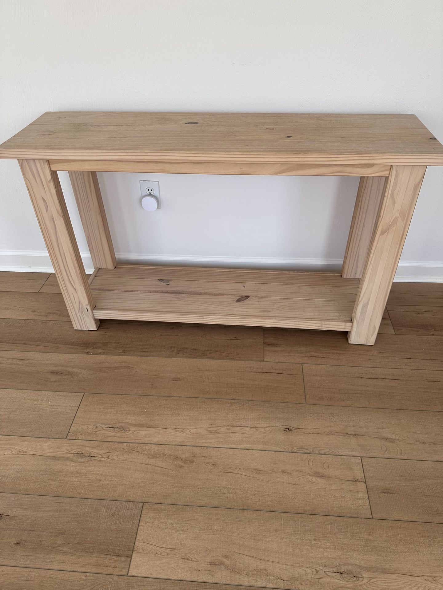 Natural Wood Console Table