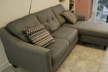 Grey L Sofa