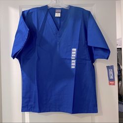 CHEROKEE ROYAL BLUE Vneck scrub top size Small style 4777 NEW W TAGS