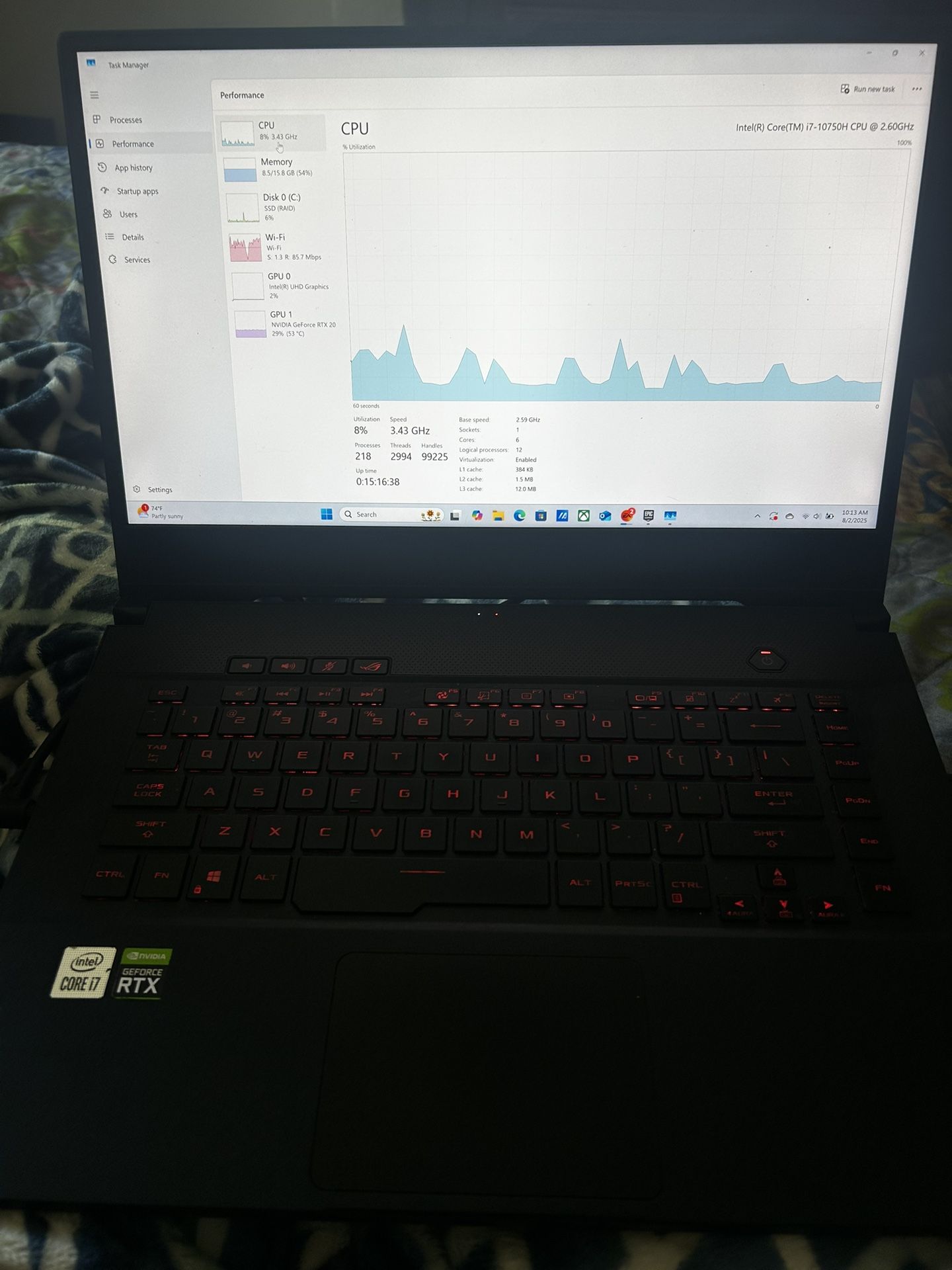 Asus Zephyrus M15 gaming laptop