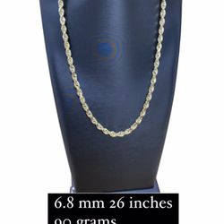 14k Solid Gold Rope Chain 