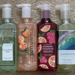 New Bath and Body Works Hand Soap 8 FL OZ Peach Bellini Eucalyptus Mint Rainforest Gardenia Raspberry Tangerine
