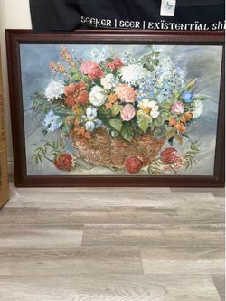 Oil on canvas with wood frame