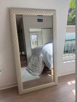 Large Full-Length Silver Floor Mirror – $175 OBO