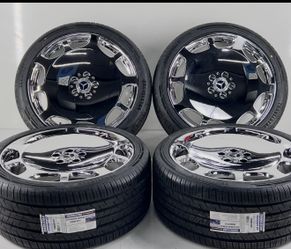 20” High polished  Chrome look  Mercedes Maybach rims 5x112mm —Stggd —-  $1095 exchange —— Gen