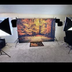 Photography Backdrop And Lighting Stand