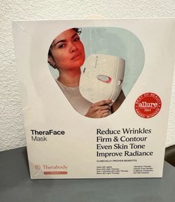 therabody theraface vibrating ant aging skincare led mask with 648 leds