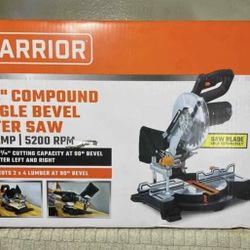 WARRIOR 7-1/4 in. Single-Bevel Compound Miter Saw